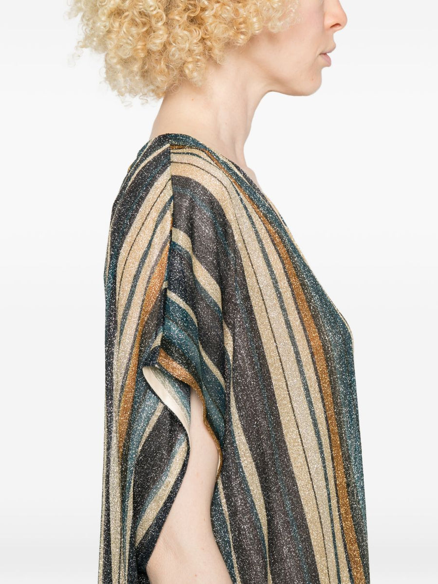 Siyu Striped Kaftan Dress For Women Breezy Shimmer