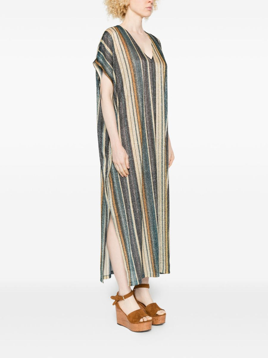 Siyu Striped Kaftan Dress For Women Breezy Shimmer