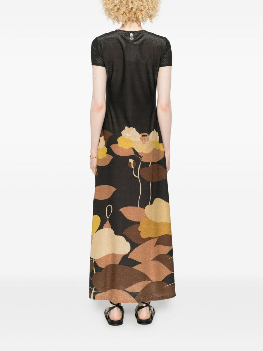 Siyu Ninfa Long Dress Floral Glitter Women Effortless Charm