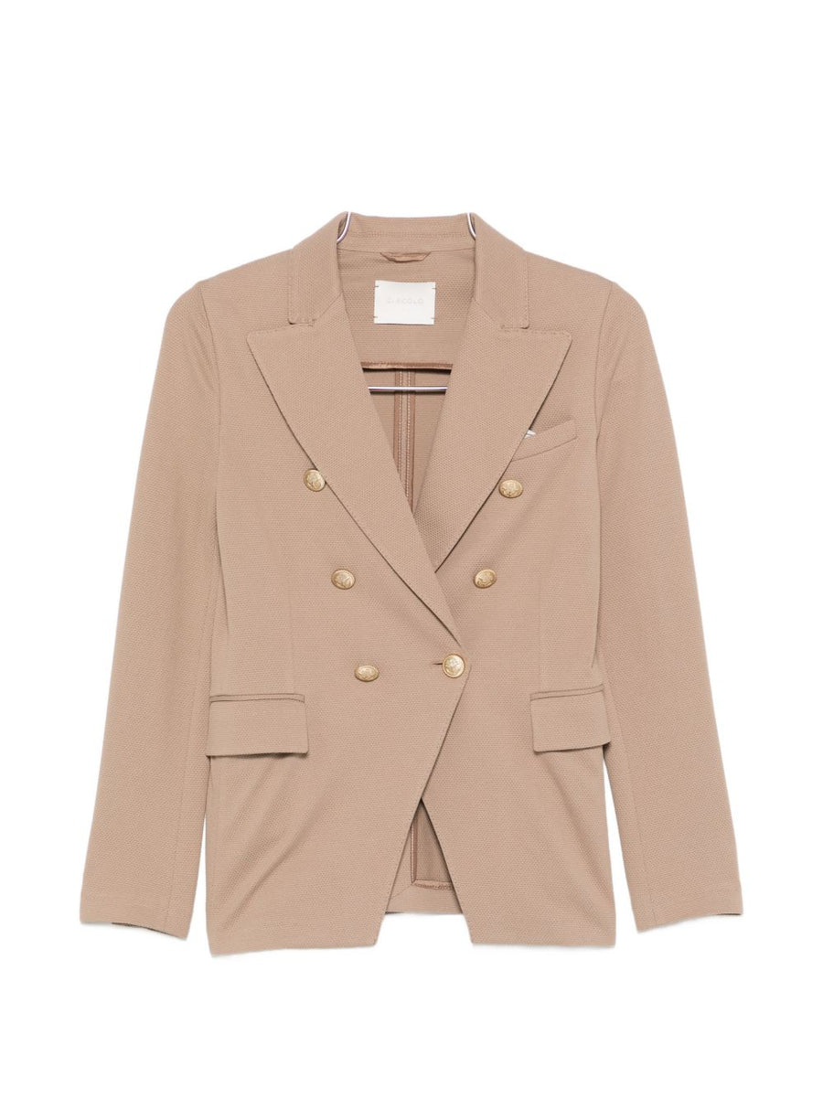 Cotton Double-Breasted Jacket Circolo 1901 For Women With Breathable Stretch And Polished Tailoring