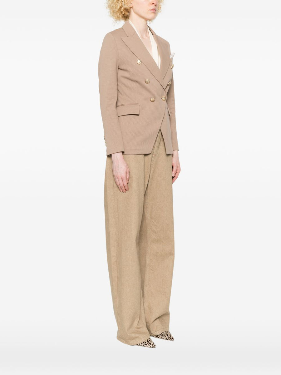 Cotton Double-Breasted Jacket Circolo 1901 For Women With Breathable Stretch And Polished Tailoring