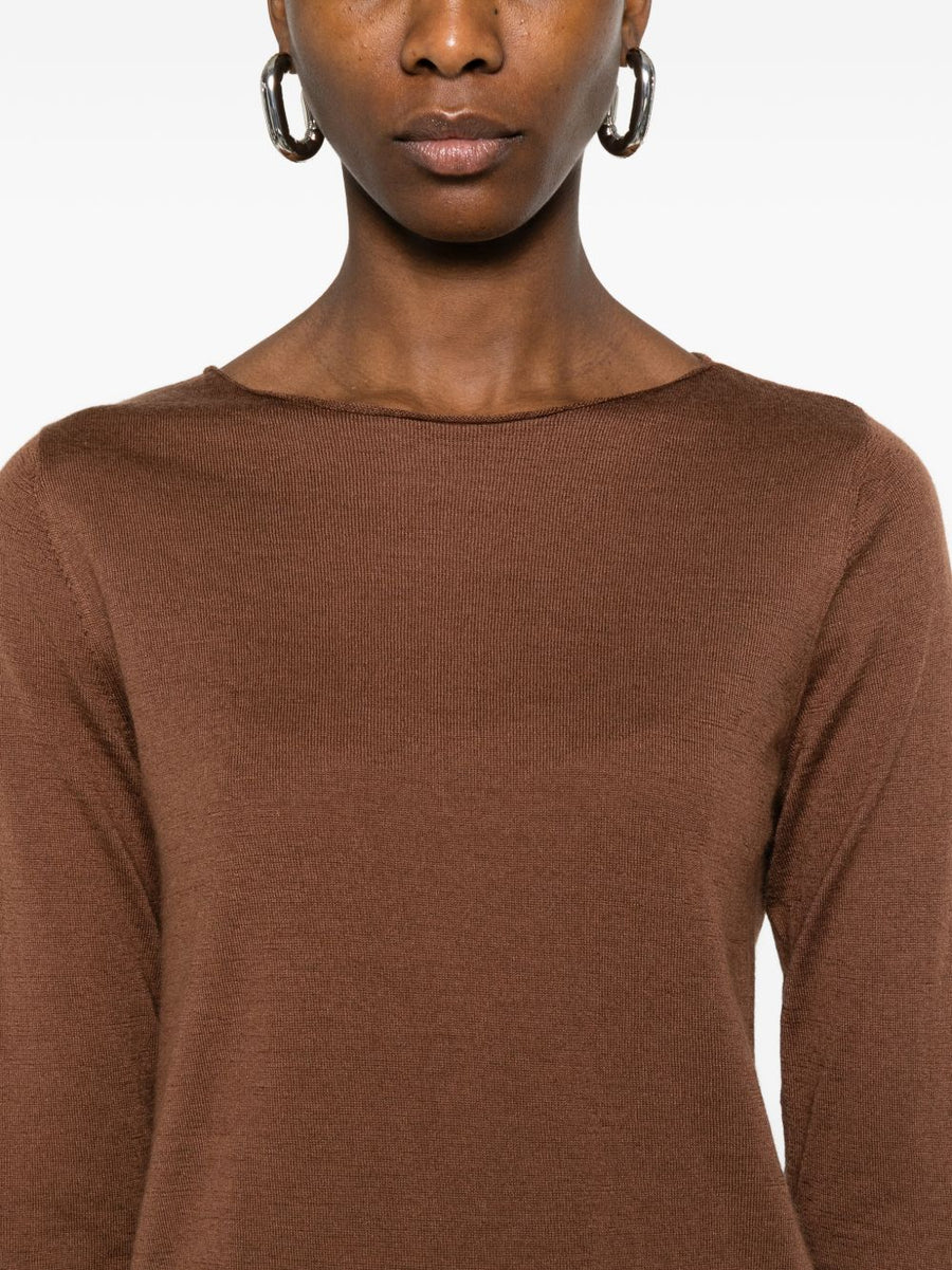 Beyou Cashmere Silk Blend Sweater For Women Premium Warmth Soft Texture Refined Silhouette