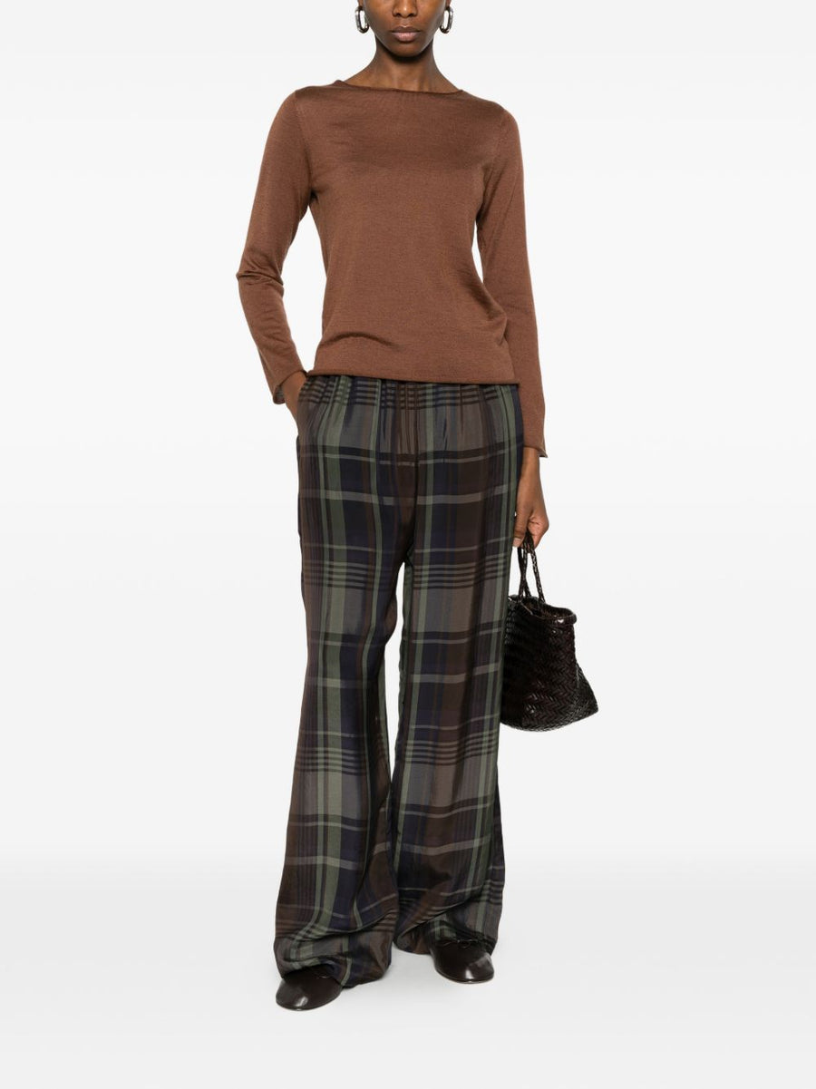 Beyou Cashmere Silk Blend Sweater For Women Premium Warmth Soft Texture Refined Silhouette
