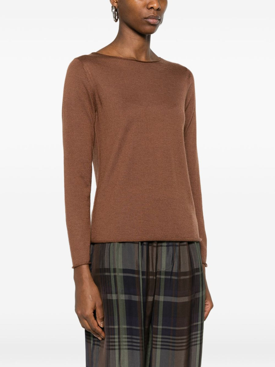Beyou Cashmere Silk Blend Sweater For Women Premium Warmth Soft Texture Refined Silhouette