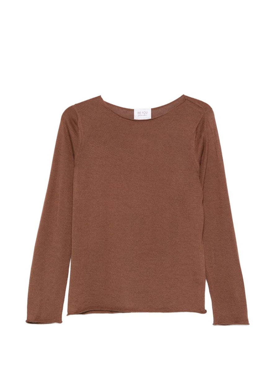 Beyou Cashmere Silk Blend Sweater For Women Premium Warmth Soft Texture Refined Silhouette