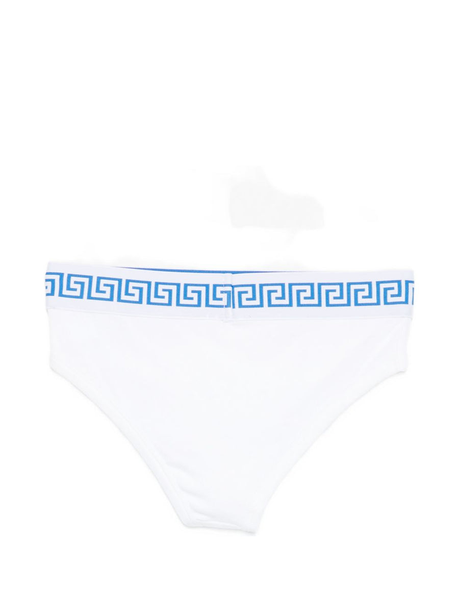 Versace Cotton Briefs For Women Luxury Underwear With Greek Key Medusa Detail And Comfortable Overgarment Fit