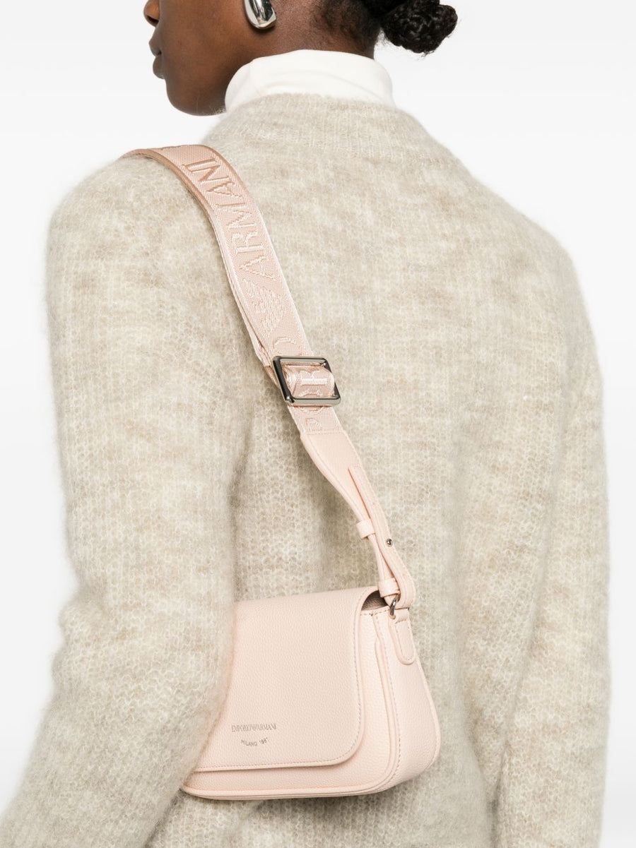 Emporio Armani Deer-Print Mini Bag For Women, Luxurious Shoulder Bag With Flap Closure And Detachable Strap