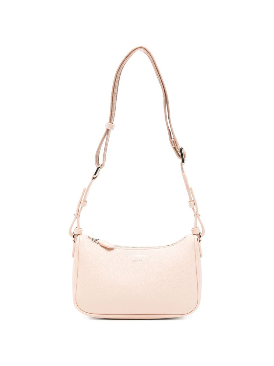 Emporio Armani Pink Shoulder Bag Secure Zip Closure For Women Everyday Luxury Baguette Style