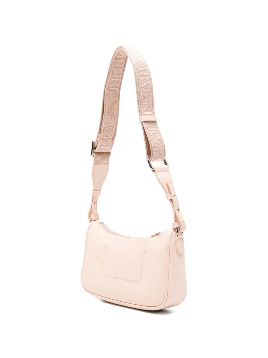 Emporio Armani Pink Shoulder Bag Secure Zip Closure For Women Everyday Luxury Baguette Style