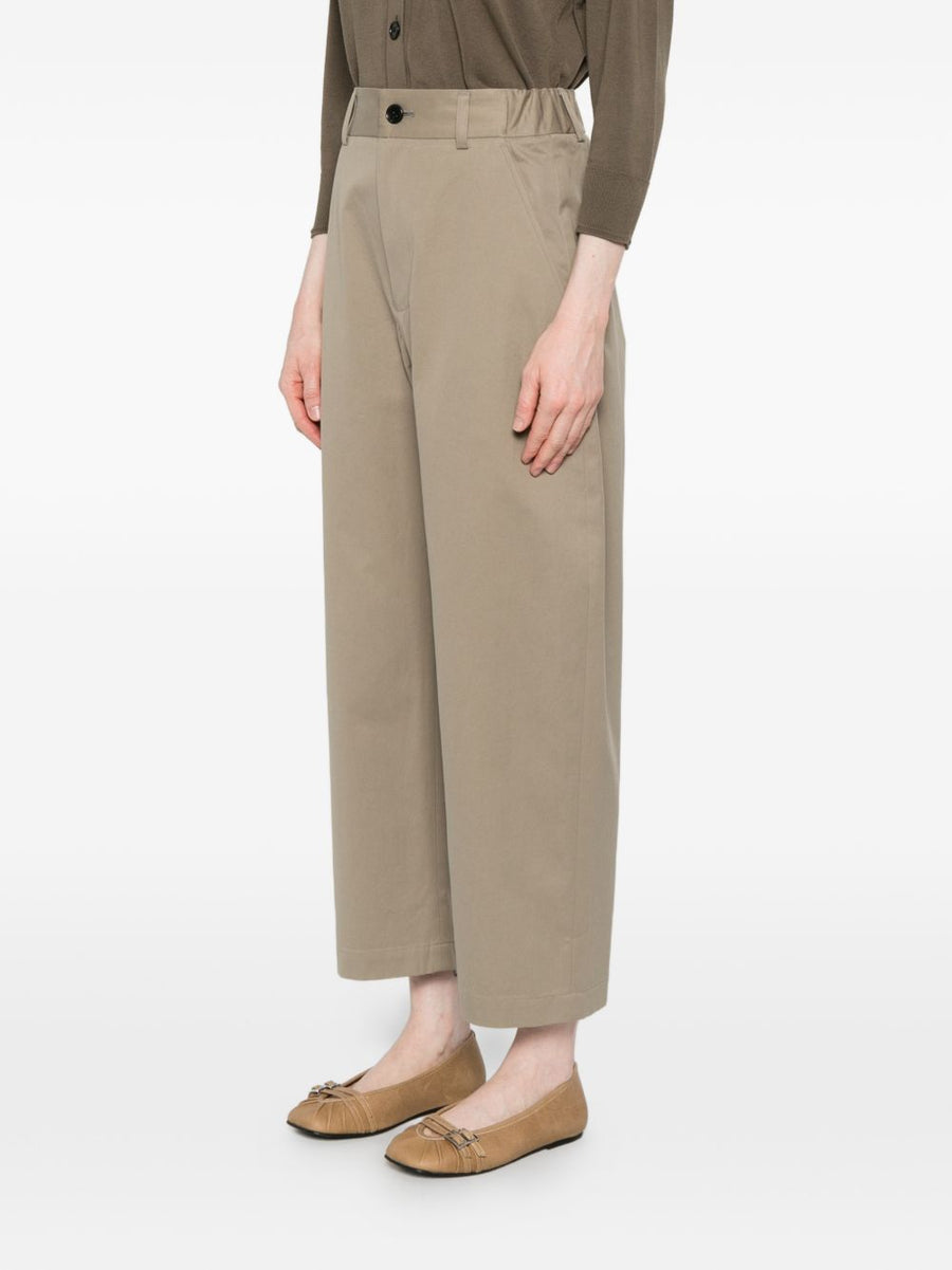 Nicholson & Nicholson Cotton Trousers for Women Breathable 100 Cotton Khaki Elastic Waist Ready Spring Summer 2026