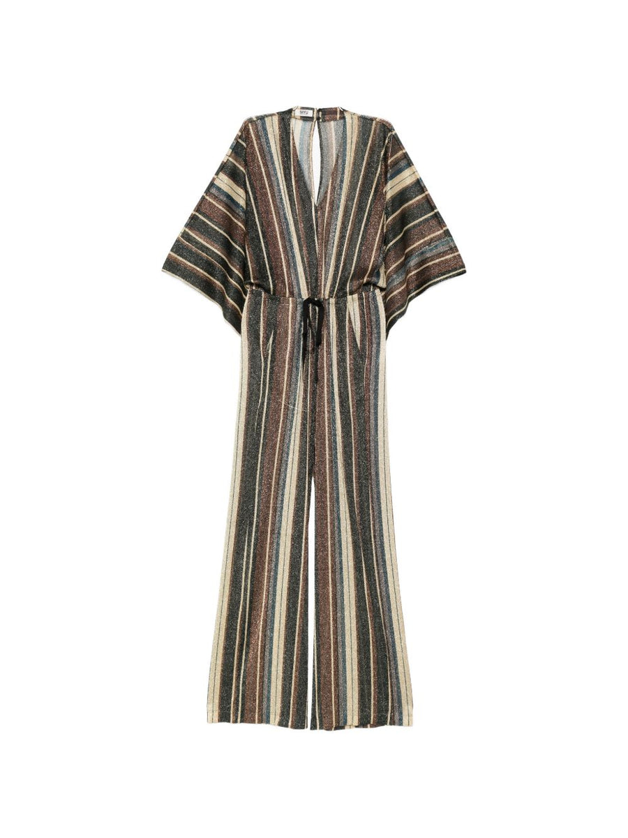 Siyu Multicolor Striped V Neck Jumpsuit For Women Effortless Fashion Forward Spring Summer 2026