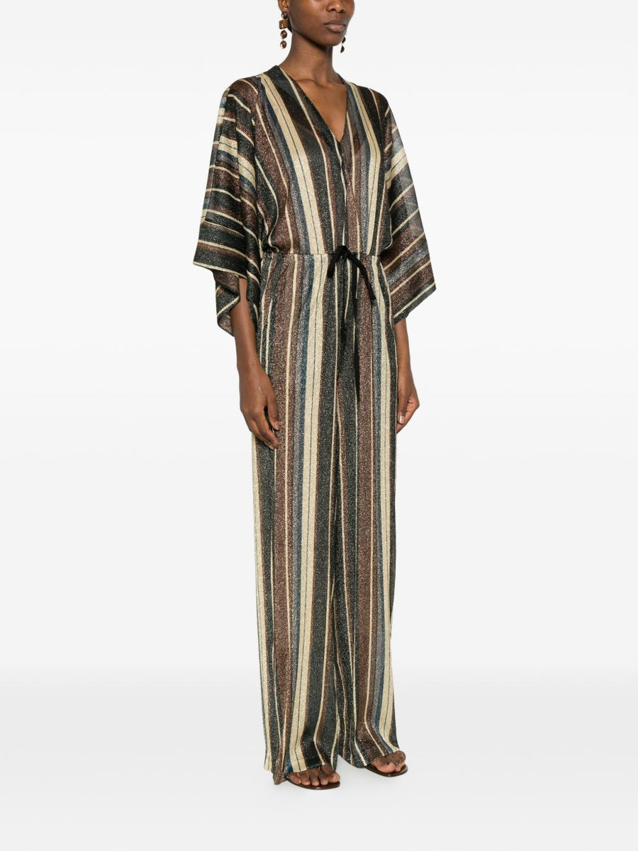 Siyu Multicolor Striped V Neck Jumpsuit For Women Effortless Fashion Forward Spring Summer 2026