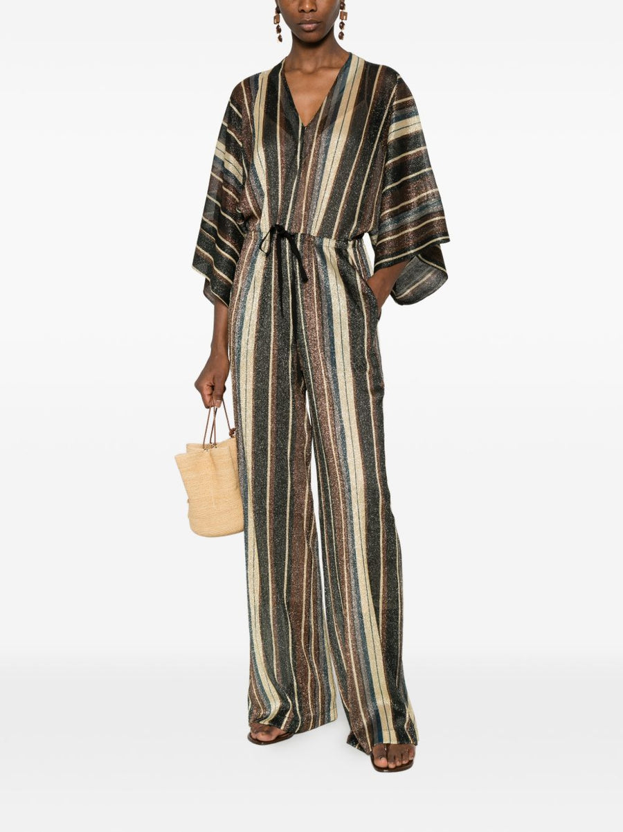 Siyu Multicolor Striped V Neck Jumpsuit For Women Effortless Fashion Forward Spring Summer 2026