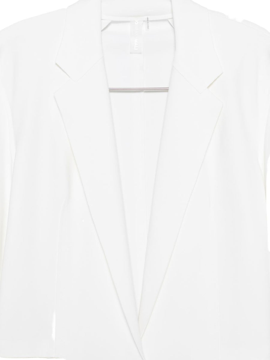 Norma Kamali Oversized White Blazer for Women, Modern Workwear Ready, Single Breasted
