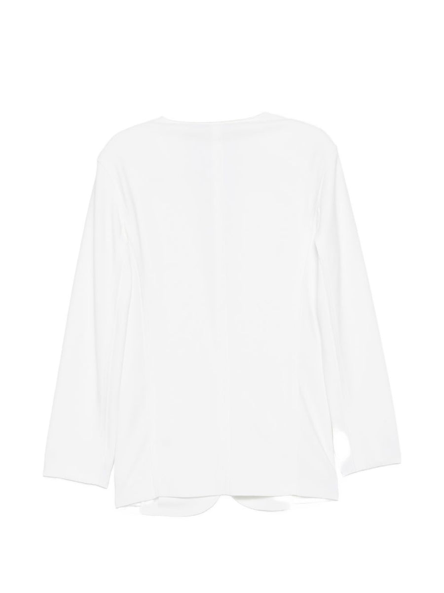 Norma Kamali Oversized White Blazer for Women, Modern Workwear Ready, Single Breasted