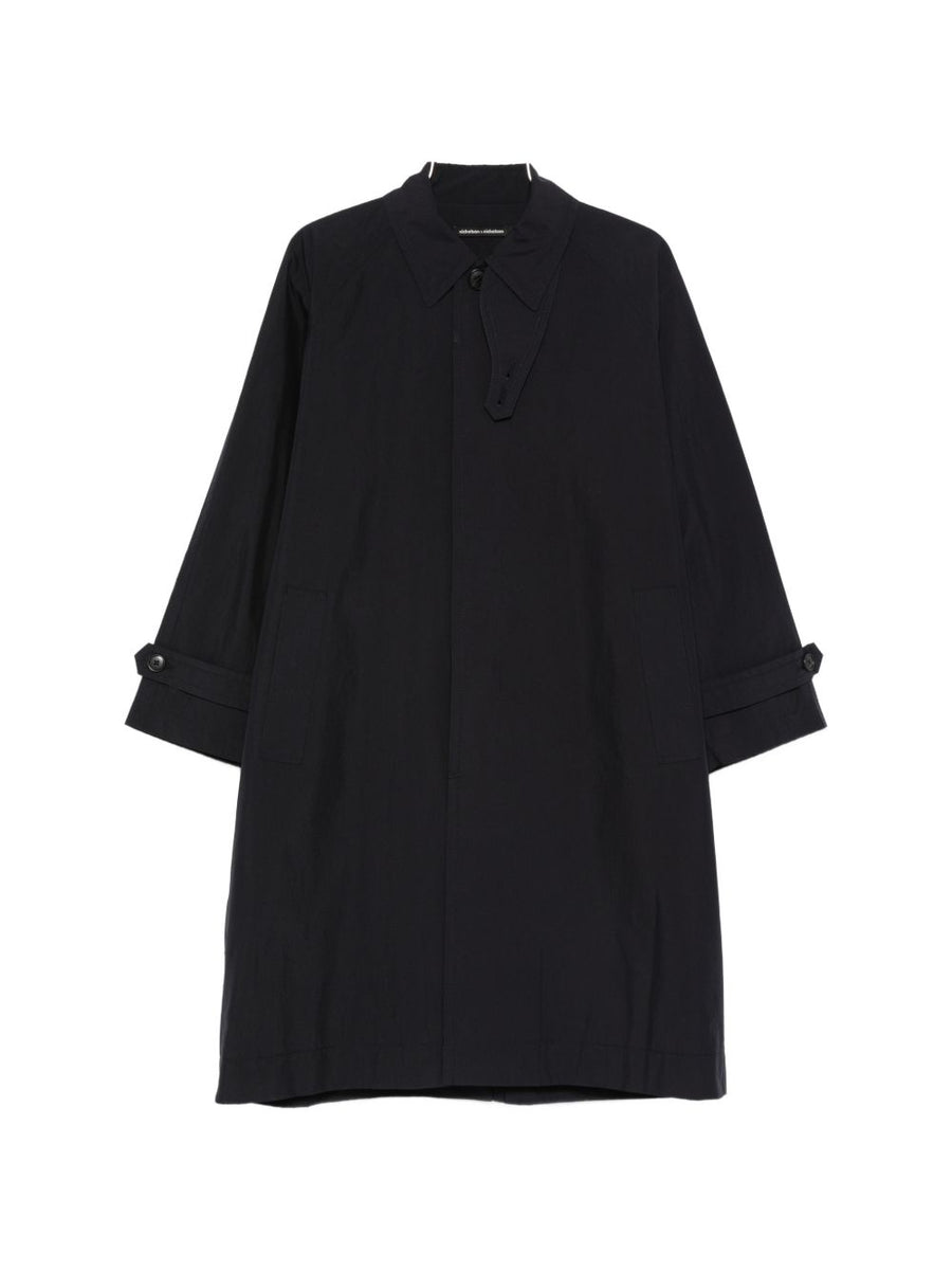 Nicholson And Nicholson Navy Cotton Nylon Coat For Women Versatile Spring Summer Outerwear