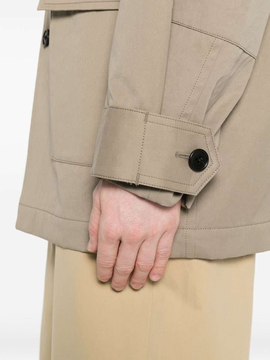 Nicholson & Nicholson Cotton Jacket For Women Timeless Khaki Green Button Closure Pockets Everyday Versatility