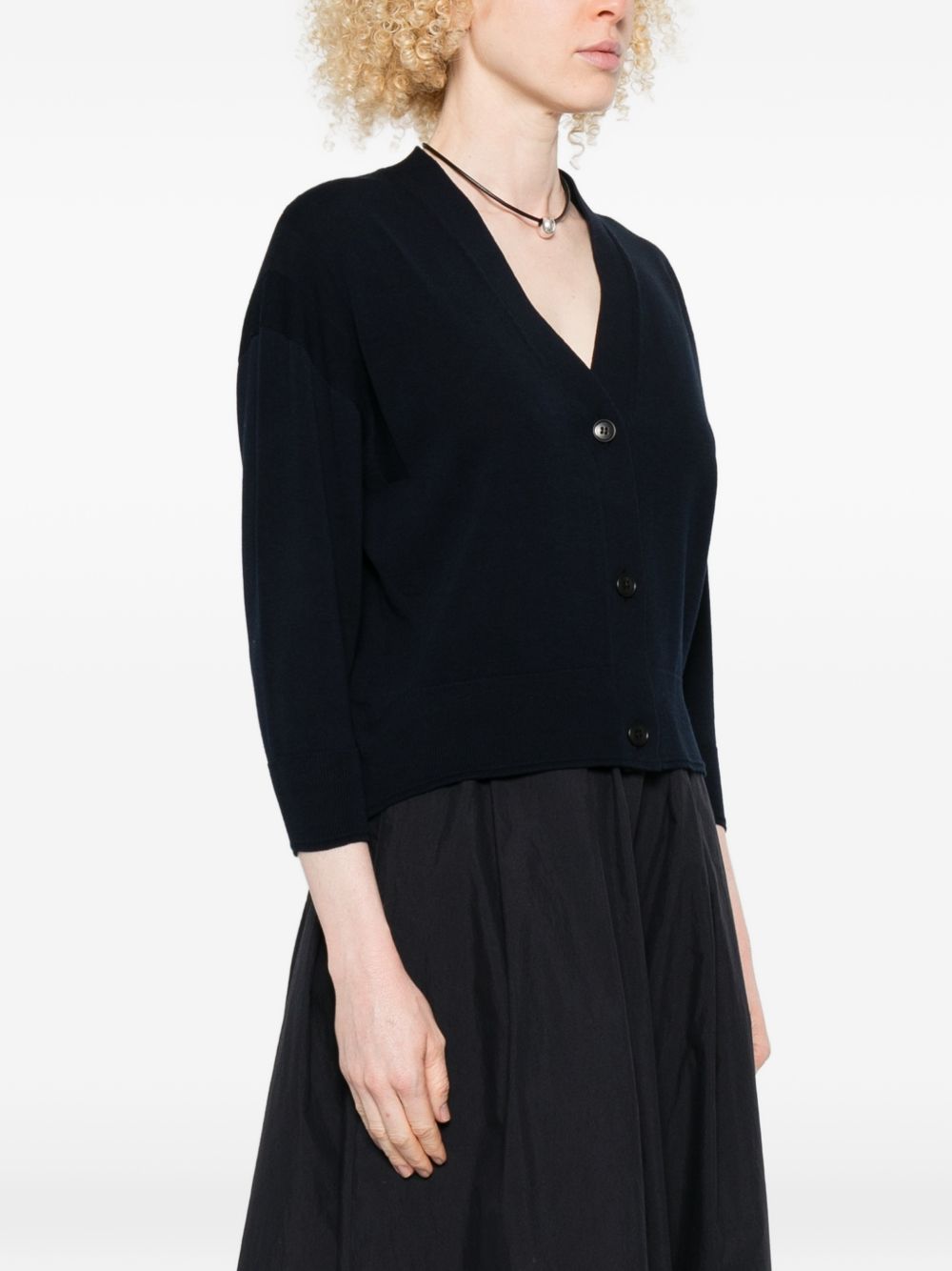 Nicholson & Nicholson V-neck button fastening long sleeves Cotton cardigan
