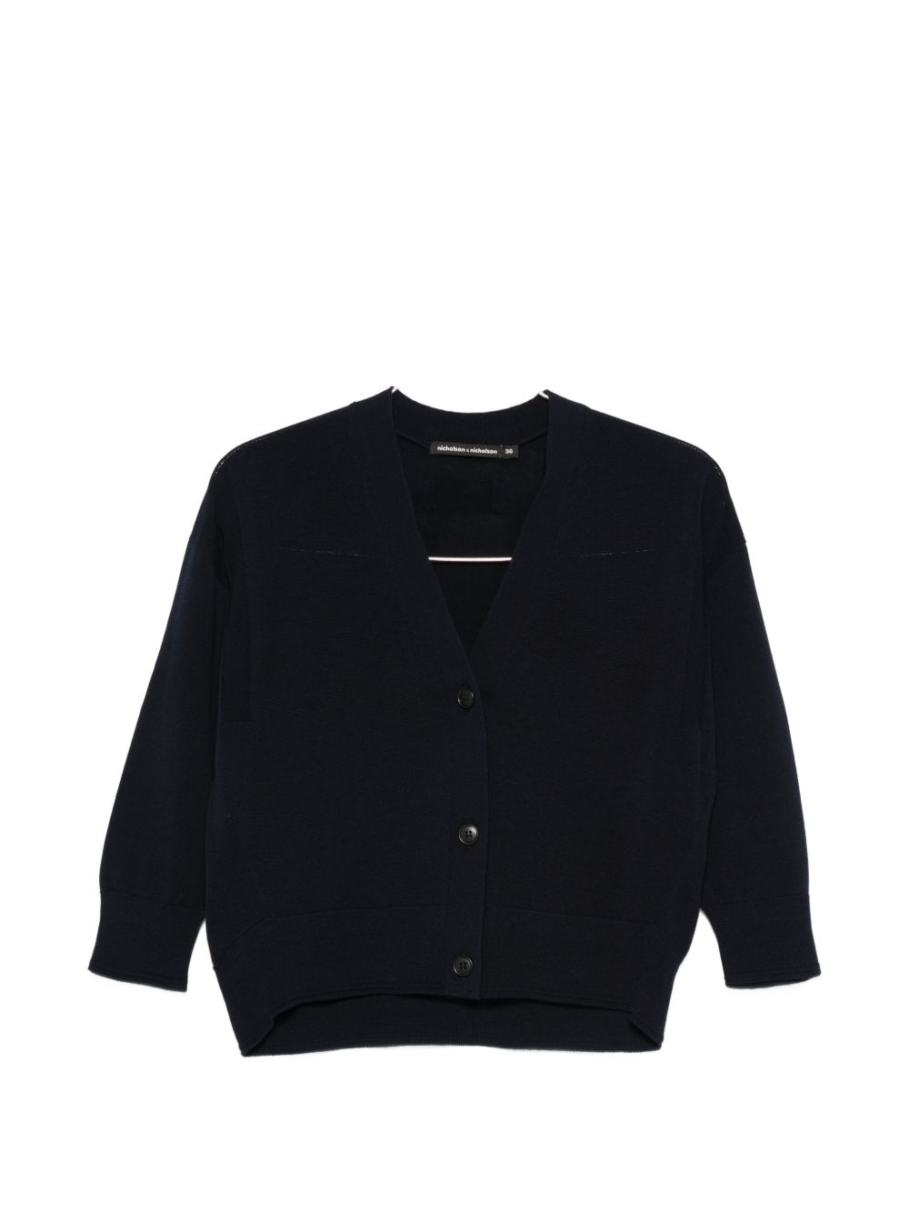 Nicholson & Nicholson V-neck button fastening long sleeves Cotton cardigan