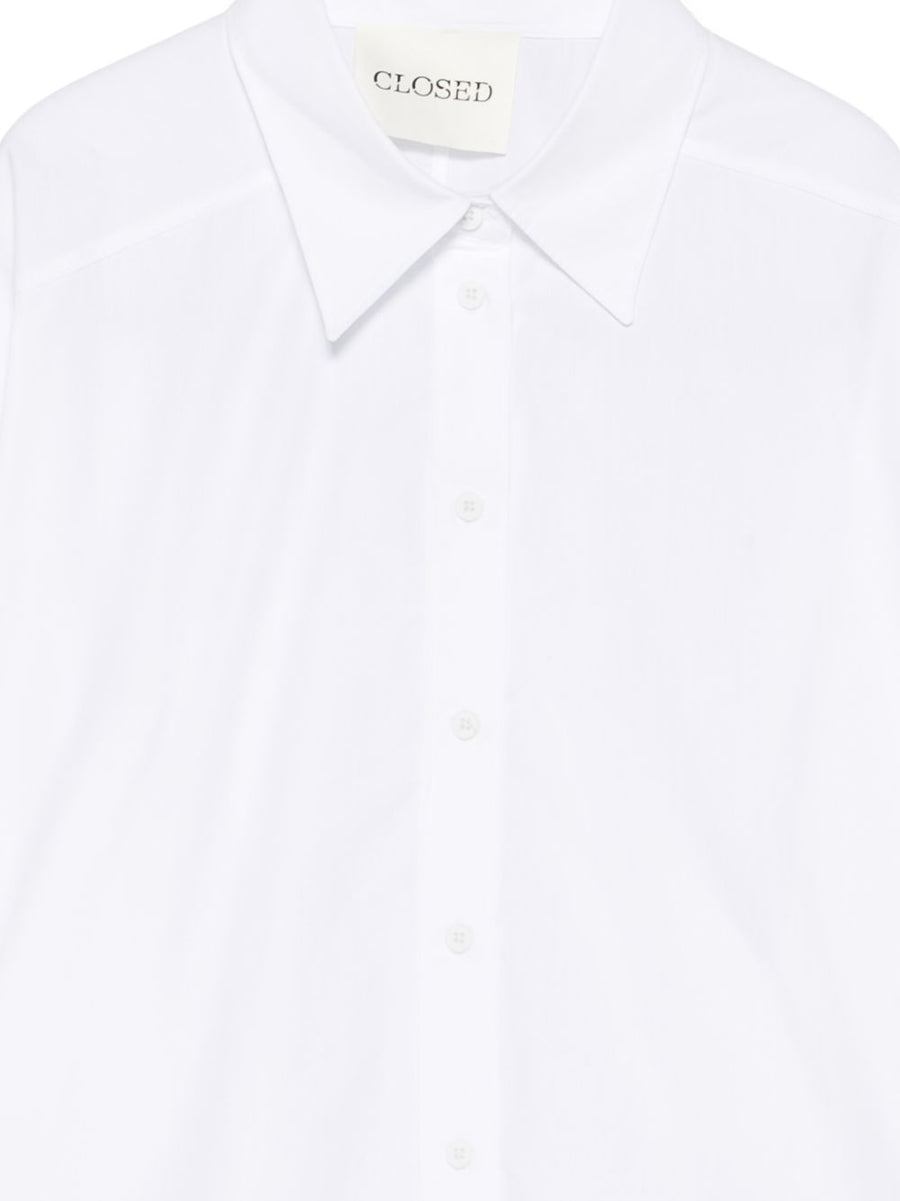 Closed Organic Cotton T Shirt For Women Long Sleeve Button Front Curved Hem Layering Essential