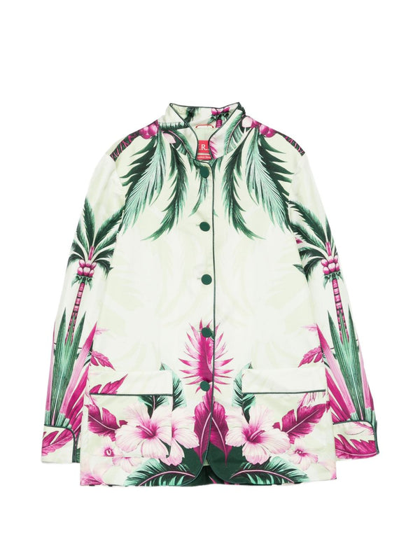 F.R.S . Printed silk jacket