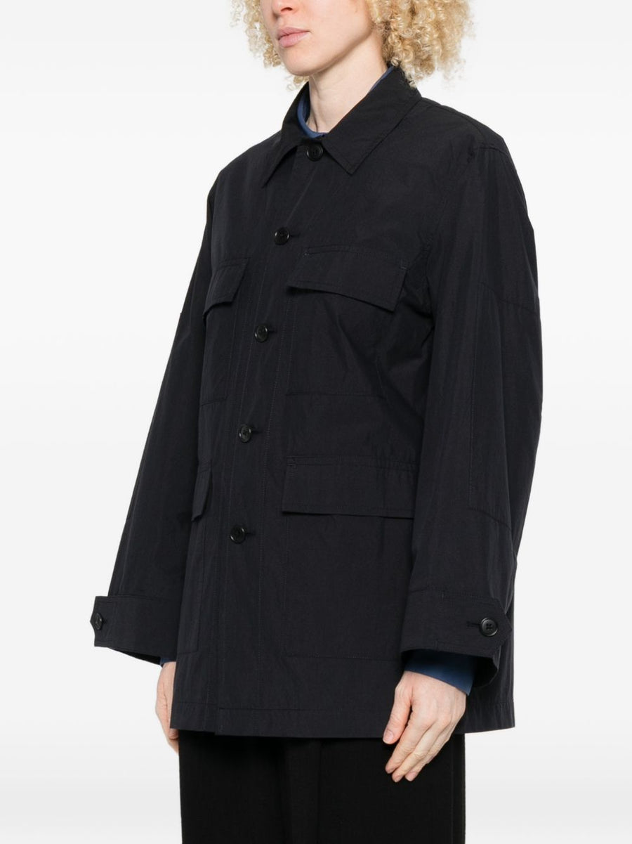 Nicholson And Nicholson Women's Navy Cotton Jacket Lightweight Versatile Outerwear With Pockets