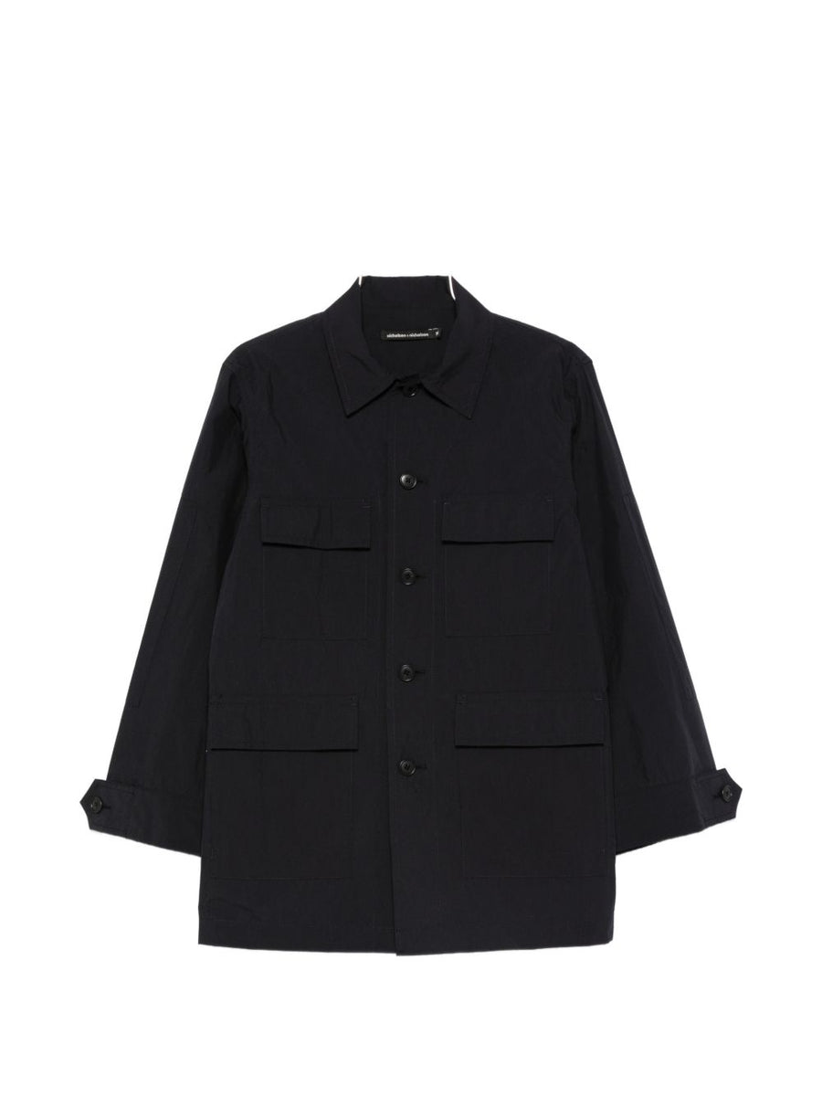 Nicholson And Nicholson Women's Navy Cotton Jacket Lightweight Versatile Outerwear With Pockets