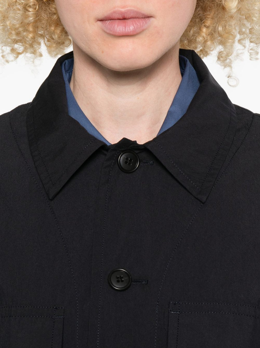 Nicholson And Nicholson Women's Navy Cotton Jacket Lightweight Versatile Outerwear With Pockets