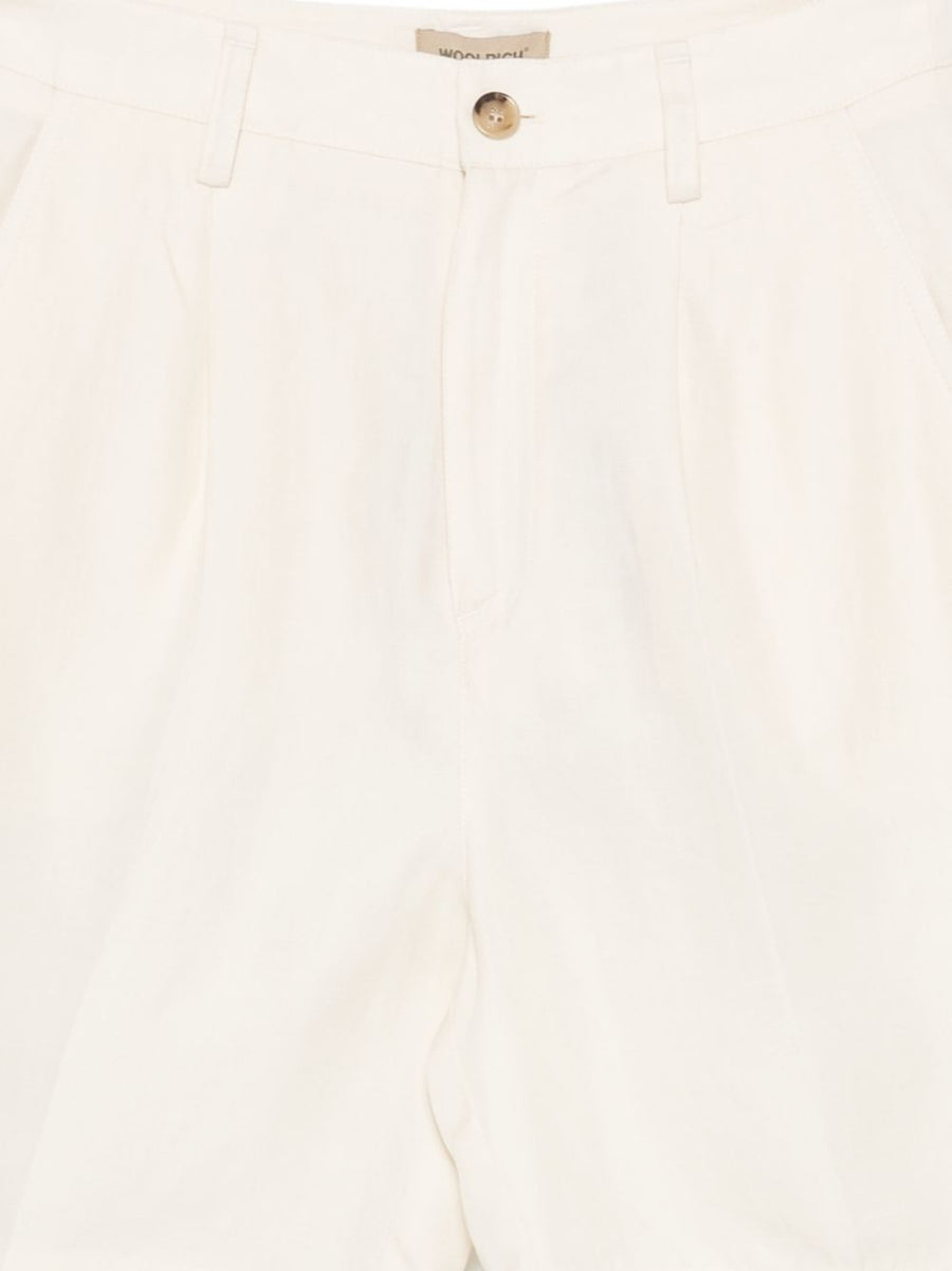 Woolrich Linen Blend Shorts For Women Lightweight Breathable Lyocell Linen Effortless Everyday Chic