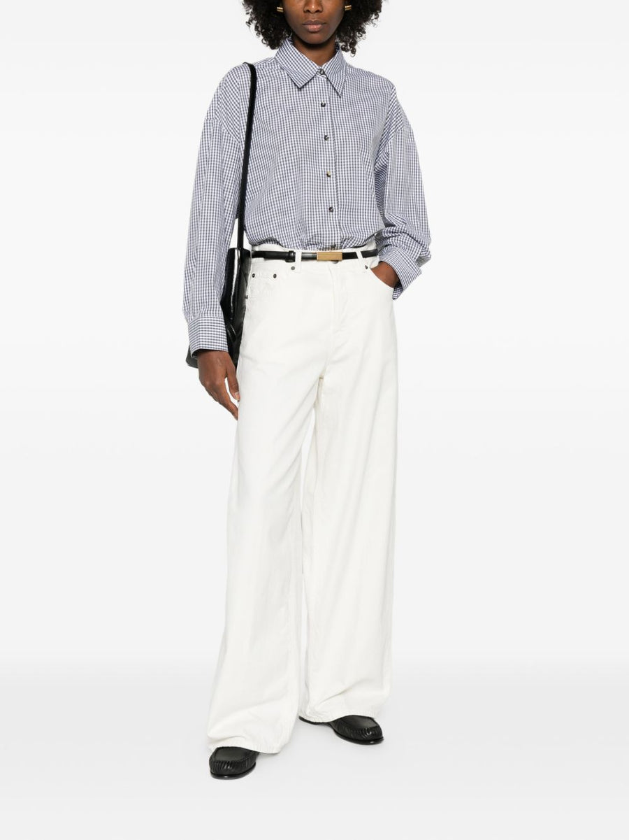 Haikure Wide Leg Denim Jeans For Women With Breathable Cotton Linen Blend Off White Versatile Spring Summer