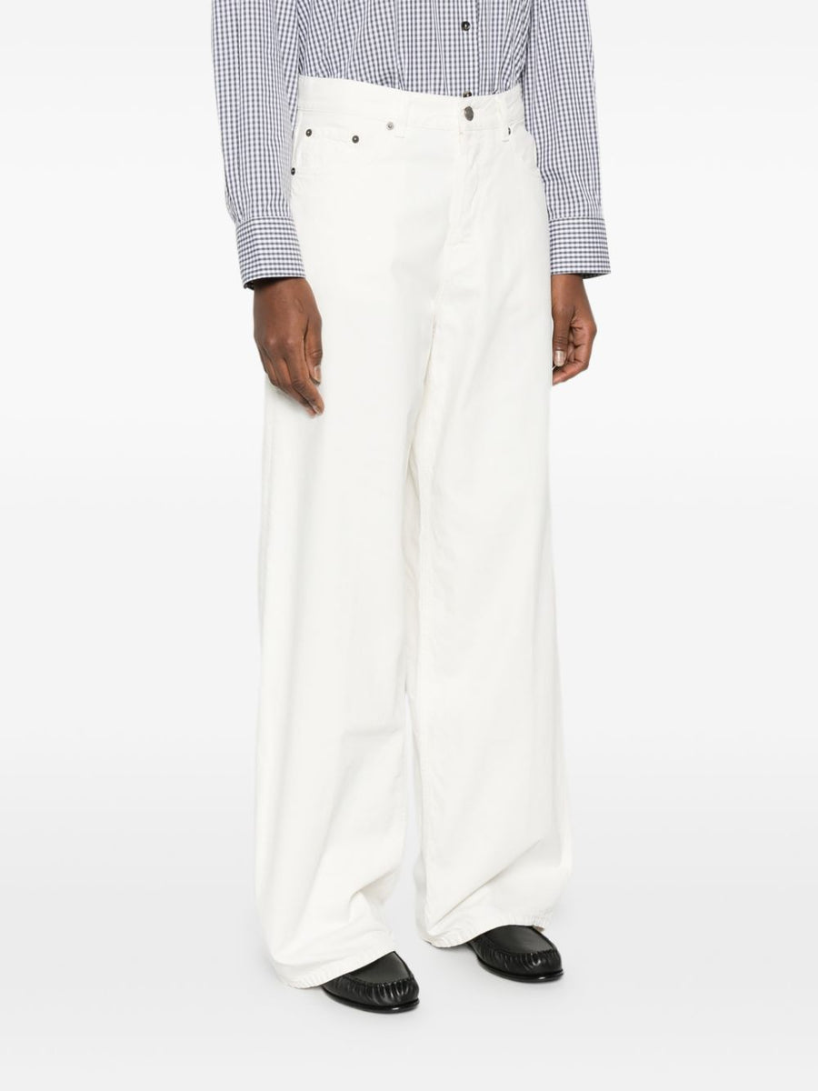 Haikure Wide Leg Denim Jeans For Women With Breathable Cotton Linen Blend Off White Versatile Spring Summer