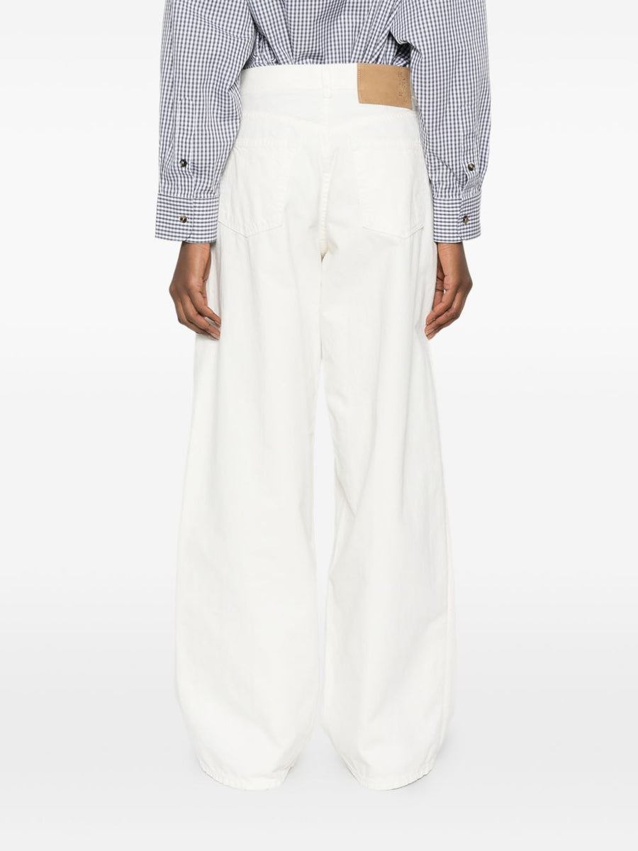 Haikure Wide Leg Denim Jeans For Women With Breathable Cotton Linen Blend Off White Versatile Spring Summer