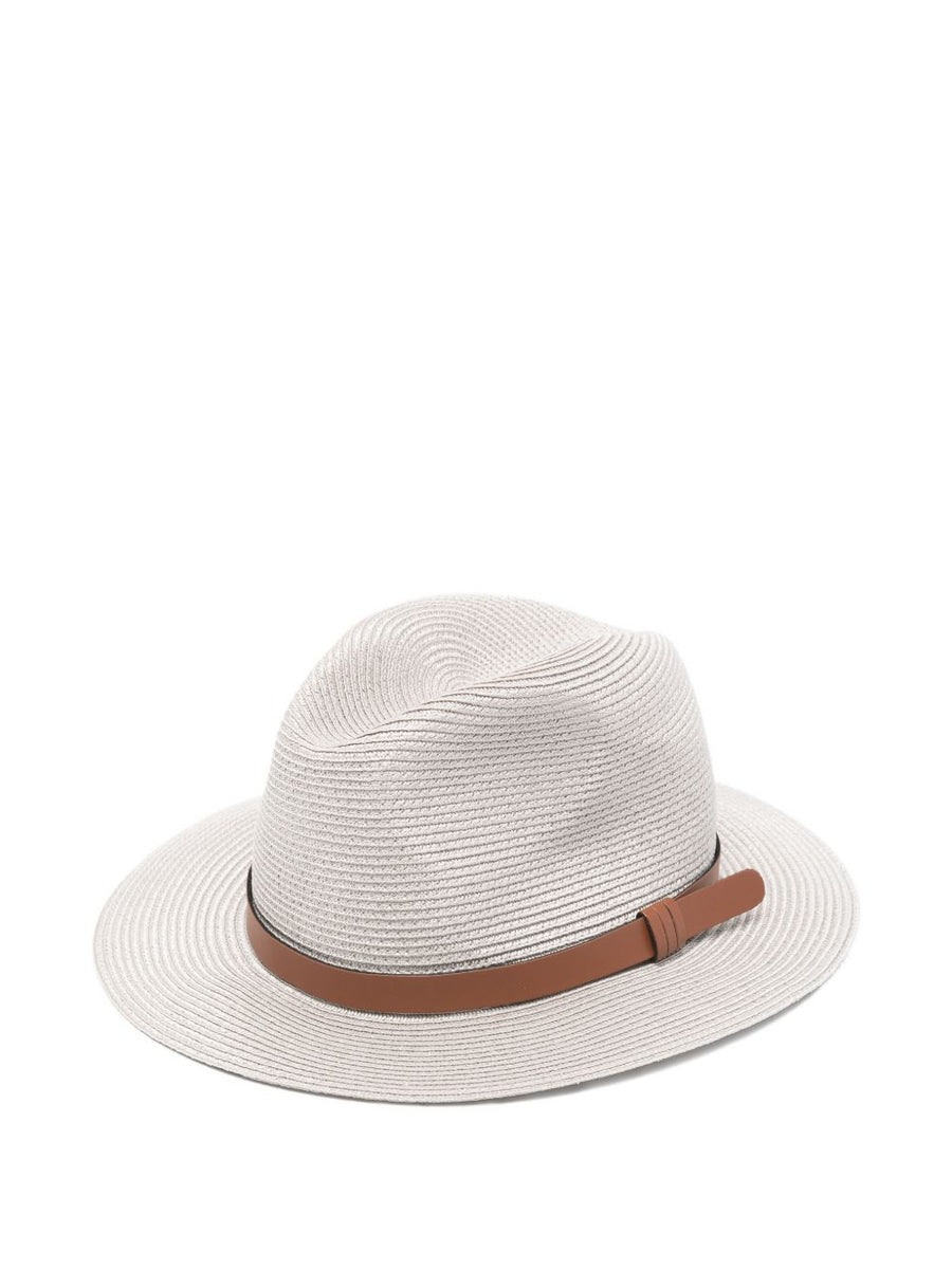 Emporio Armani Fedora Hat Unisex Grey With 6cm Brim Timeless Luxury Accessory Edition