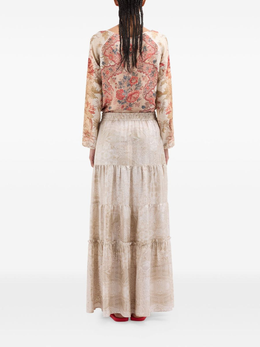 Pierre Louis Mascia Silk long skirt