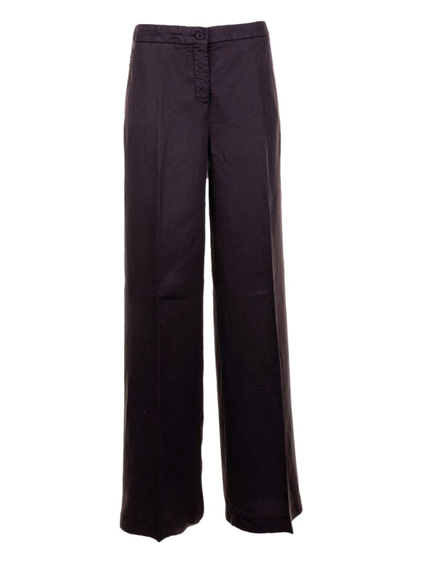 Via Masini 80 Linen wide-leg trousers