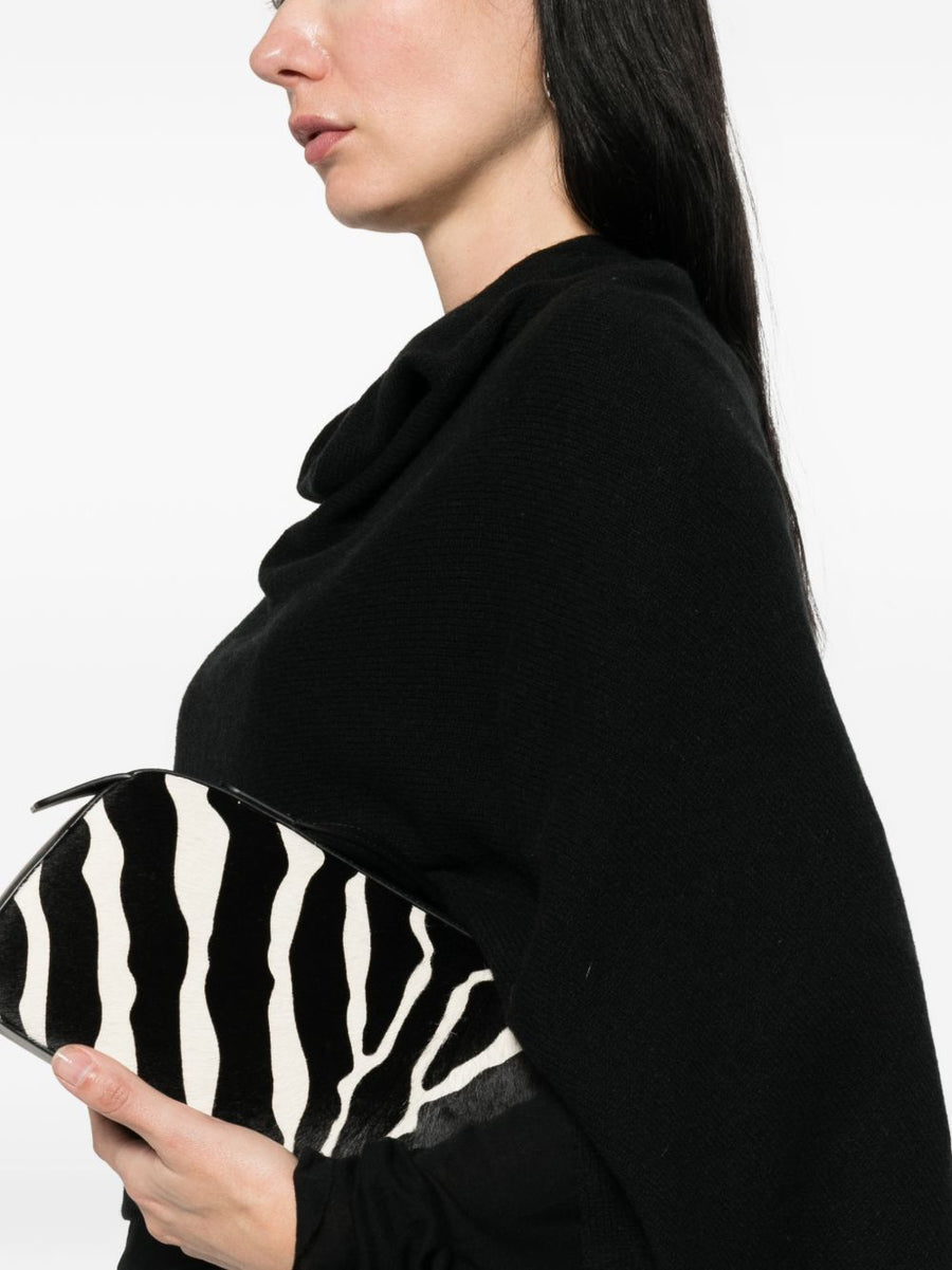 Beyou V Neck Cashmere Poncho One Size Women Luxurious 100 Percent Cashmere Layering Essential Black Outerwear