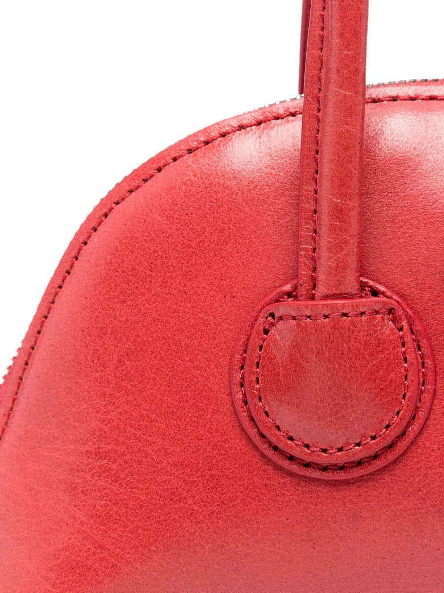 Margesherwood Bessette Shoulder Bag Red Calf Leather For Women With Secure Zip Closure And Dust Bag