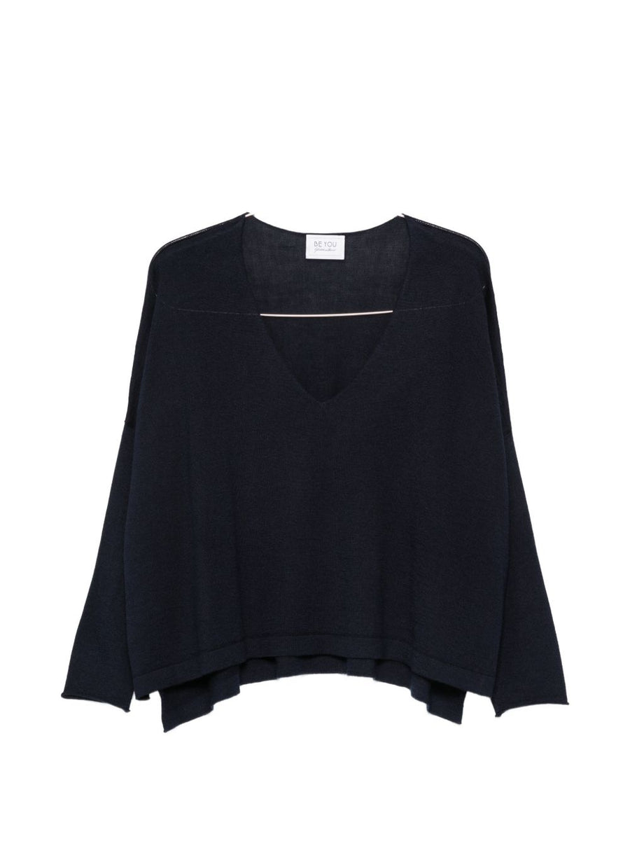 Beyou Cashmere and silk v-necked sweater