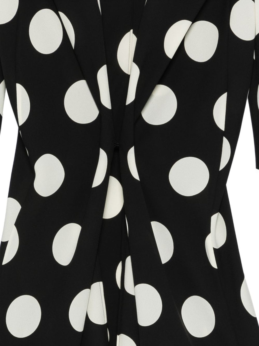 Junya Watanabe Dotted Womens Jacket Black Polka Dot Print Single Breasted Elegant Versatile Workwear