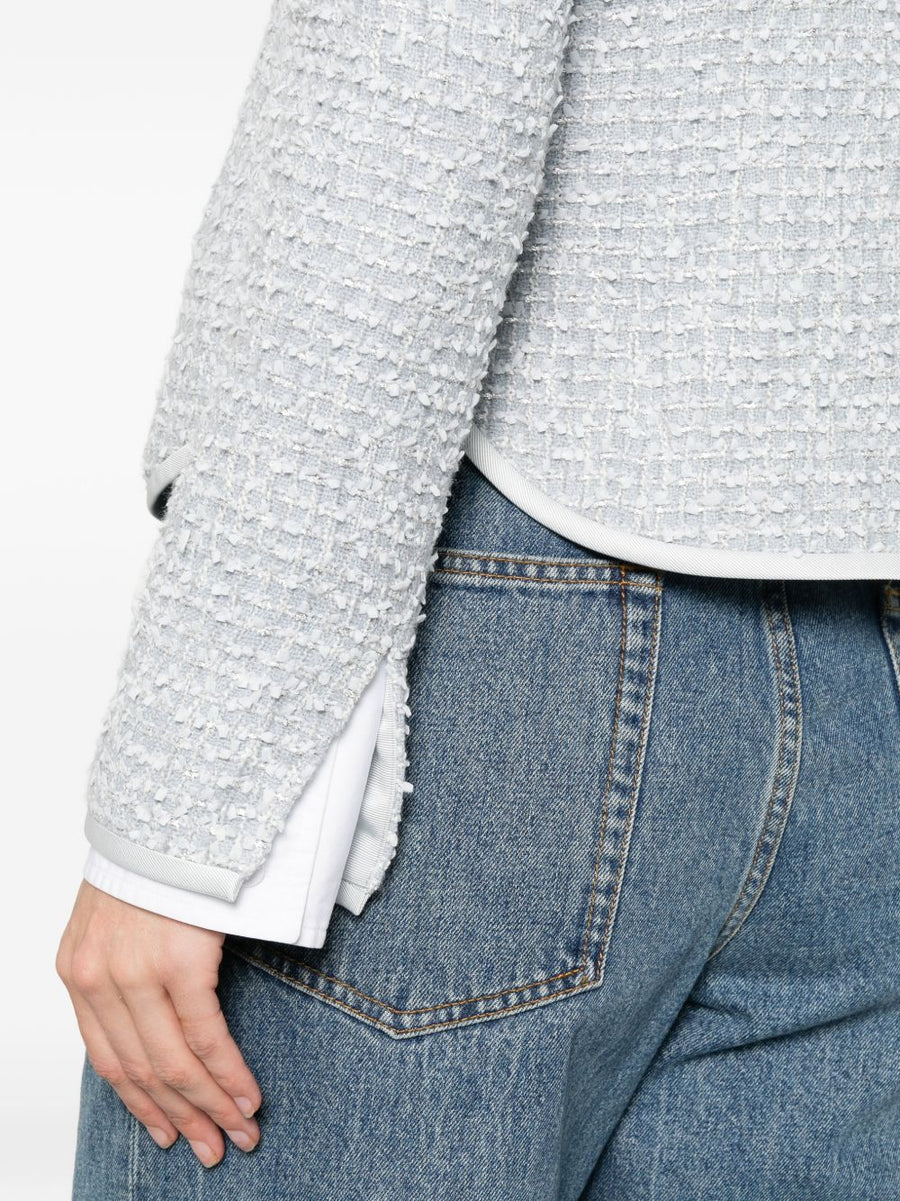 Emporio Armani Wool Blend Jacket For Women Luxurious Textured Finish And Timeless Style