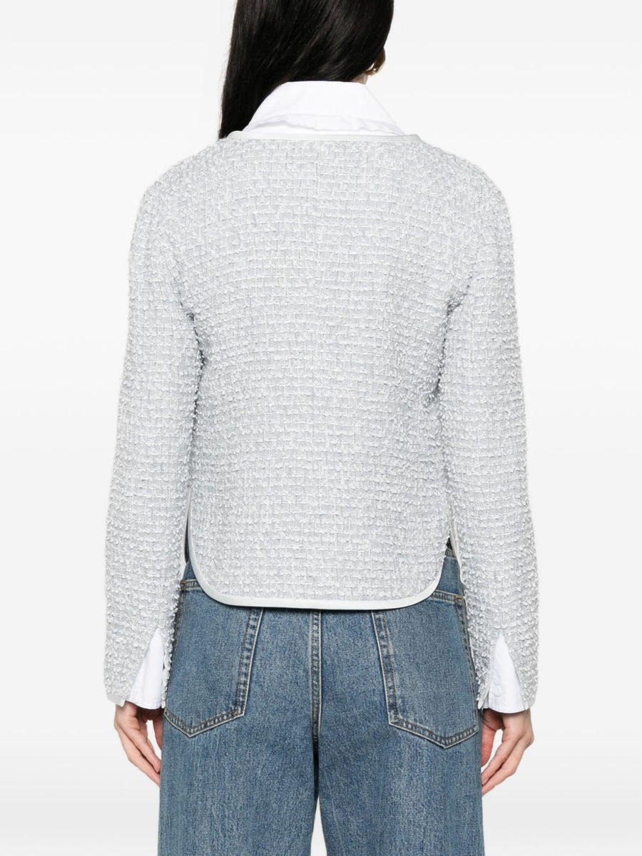 Emporio Armani Wool Blend Jacket For Women Luxurious Textured Finish And Timeless Style