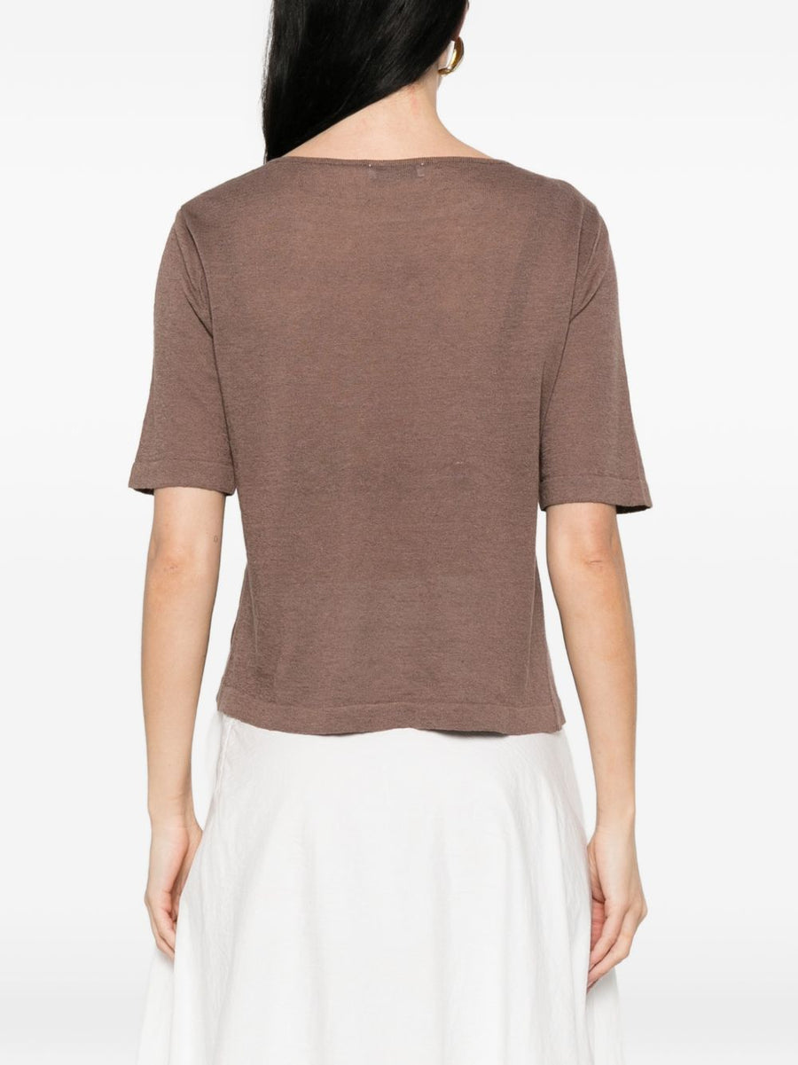Base Linen Cotton Blend Sweater For Women Breathable Lightweight Round Neck Top Everyday Essential Wardrobe