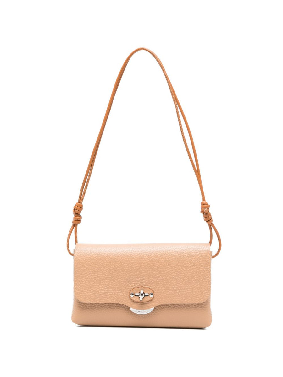 Zanellato Lettera Turn-Lock Shoulder Bag For Women Compact Calf Leather Luggage Color Detail