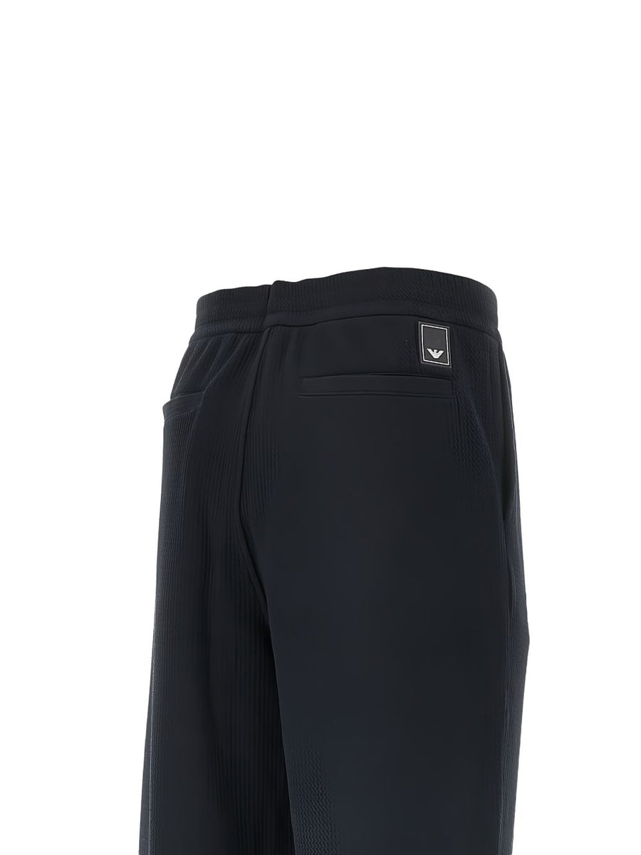 Emporio Armani Logo Sweatpants For Men Premium Navy Drawstring Waist Loungewear All Day