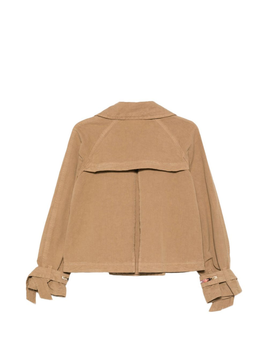 Bazar Deluxe Beige Short Double-Breasted Jacket For Women Versatile Breathable Cotton Linen Tailored Smart Casual