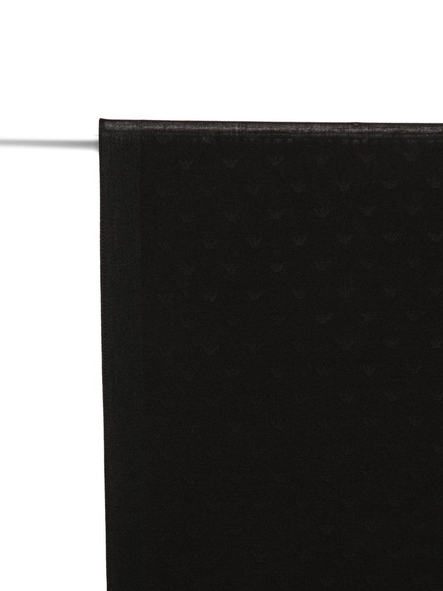 Emporio Armani Cotton Modal Scarf For Men Luxurious Lightweight All Season Accessory With Fringed Trim