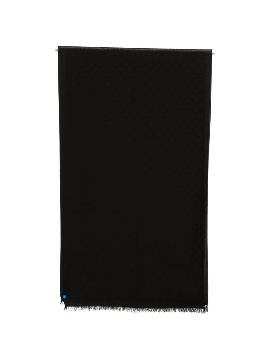 Emporio Armani Cotton Modal Scarf For Men Luxurious Lightweight All Season Accessory With Fringed Trim