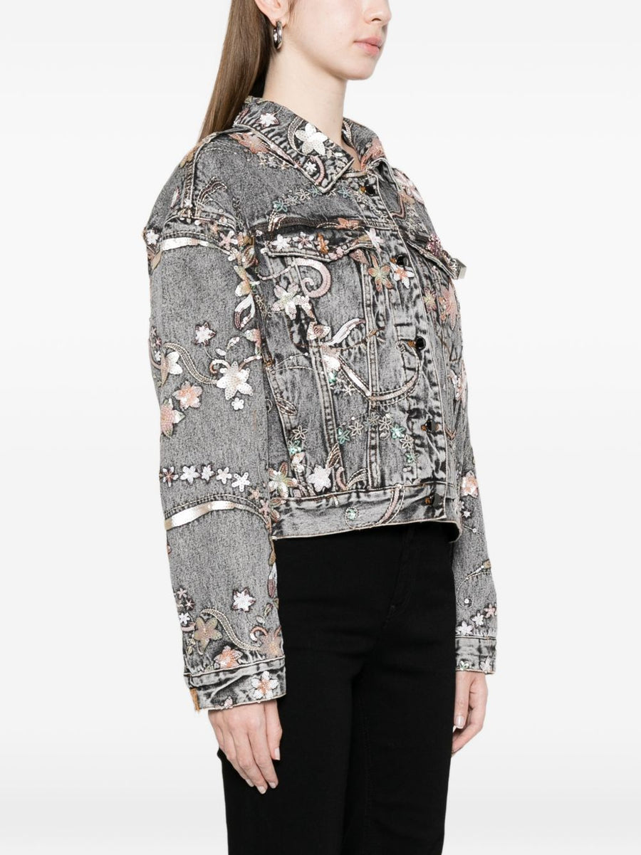 Minime Paris Printed denim jacket