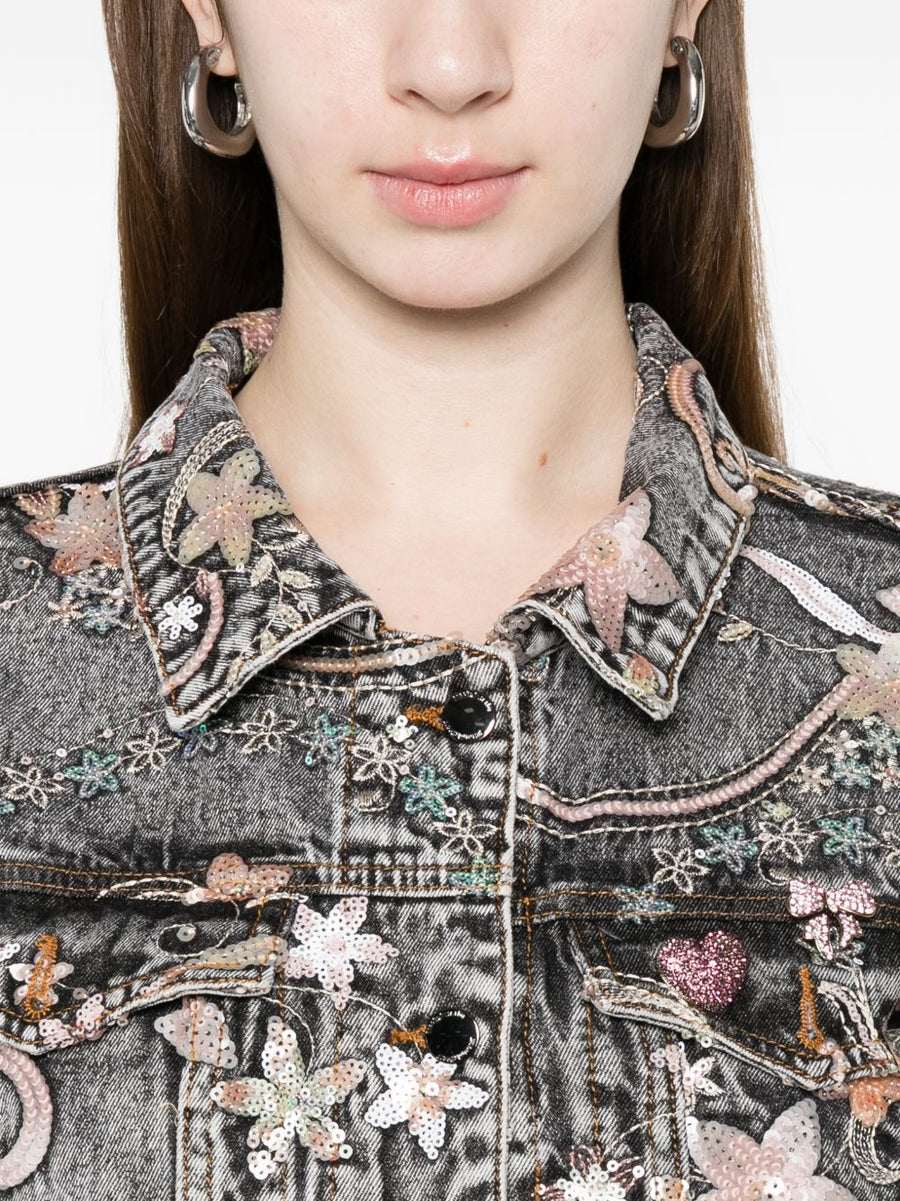 Minime Paris Printed denim jacket