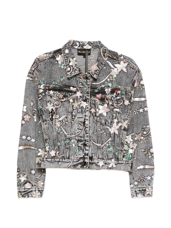 Minime Paris Printed denim jacket
